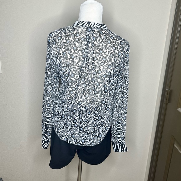 WHBM | Mixed Print Button Up Blouse - Picture 2 of 3